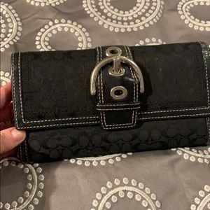 Coach black full size wallet good condition